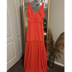 BCBGMAXAZRIA Orange/Salmon long dress